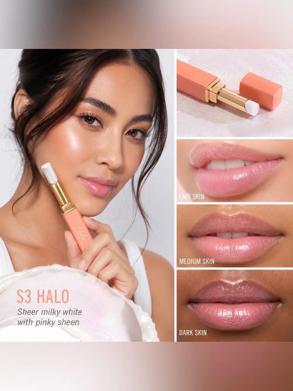 Oulac Moisture Shine Lipstick S3 Halo | Full Size | New in Box